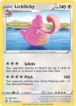 Lickilicky — SWSH05: Battle Styles Pokémon TCG card by Mina Nakai