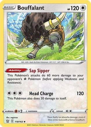 Bouffalant — SWSH05: Battle Styles Pokémon TCG card by nagimiso