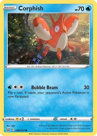 Corphish — SWSH05: Battle Styles Pokémon TCG card by chibi