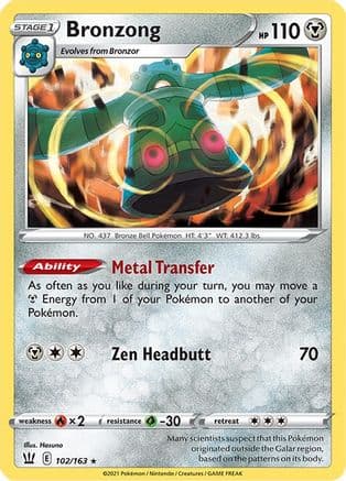 Bronzong — SWSH05: Battle Styles Pokémon TCG card by Hasuno