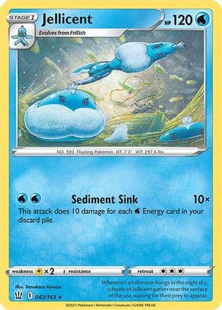 Jellicent — SWSH05: Battle Styles Pokémon TCG card by Tomokazu Komiya