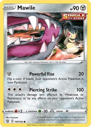 Mawile — SWSH05: Battle Styles Pokémon TCG card by kawayoo