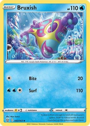 Bruxish — SWSH05: Battle Styles Pokémon TCG card by Misa Tsutsui