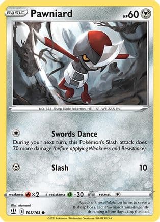 Pawniard — SWSH05: Battle Styles Pokémon TCG card by otumami