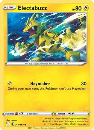 Electabuzz — SWSH05: Battle Styles Pokémon TCG card by Hasuno