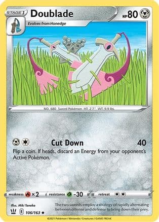 Doublade — SWSH05: Battle Styles Pokémon TCG card by Miki Tanaka