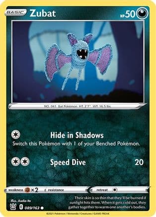 Zubat — SWSH05: Battle Styles Pokémon TCG card by Asako Ito