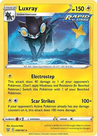 Luxray — SWSH05: Battle Styles Pokémon TCG card by Kazuma Koda