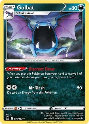 Golbat — SWSH05: Battle Styles Pokémon TCG card by sui