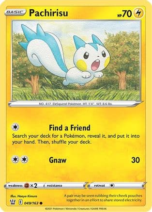 Pachirisu — SWSH05: Battle Styles Pokémon TCG card by Naoyo Kimura