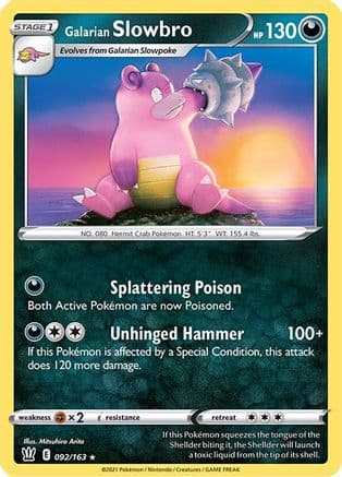 Galarian Slowbro — SWSH05: Battle Styles Pokémon TCG card by Mitsuhiro Arita