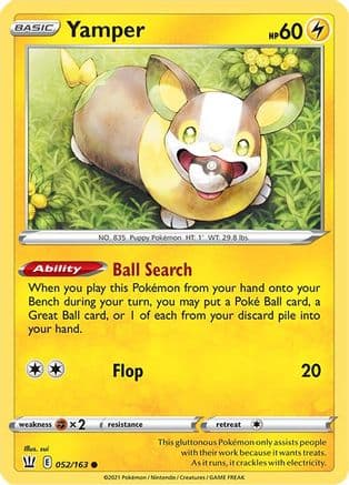 Yamper — SWSH05: Battle Styles Pokémon TCG card by sui