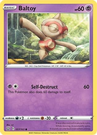 Baltoy — SWSH05: Battle Styles Pokémon TCG card by sui