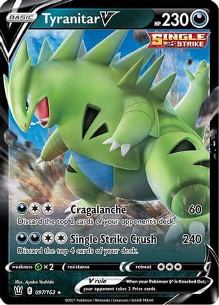 Tyranitar V — SWSH05: Battle Styles Pokémon TCG card by Ayaka Yoshida