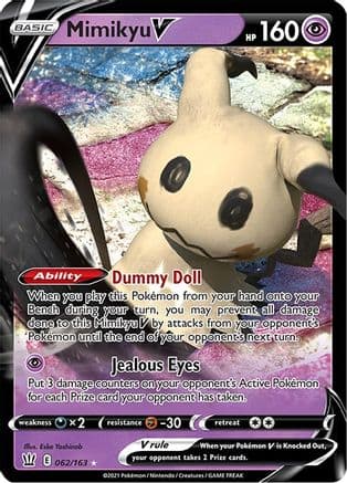 Mimikyu V — SWSH05: Battle Styles Pokémon TCG card by Eske Yoshinob