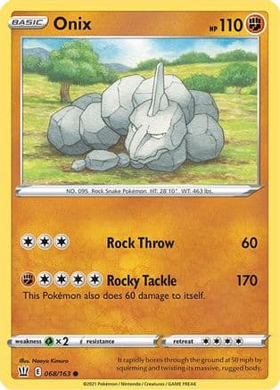 Onix — SWSH05: Battle Styles Pokémon TCG card by Naoyo Kimura