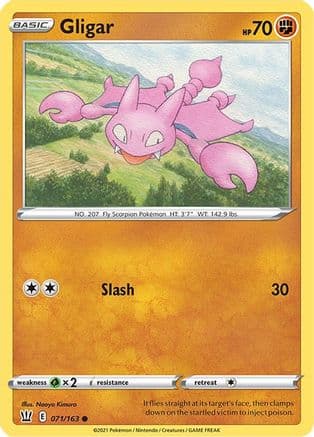 Gligar — SWSH05: Battle Styles Pokémon TCG card by Naoyo Kimura