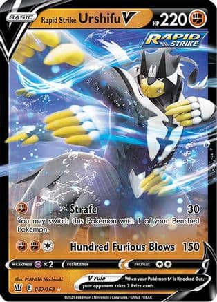 Rapid Strike Urshifu V — SWSH05: Battle Styles Pokémon TCG card by PLANETA Mochizuki