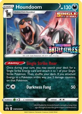 Houndoom - SWSH090 (Prerelease) — SWSH: Sword & Shield Promo Cards
