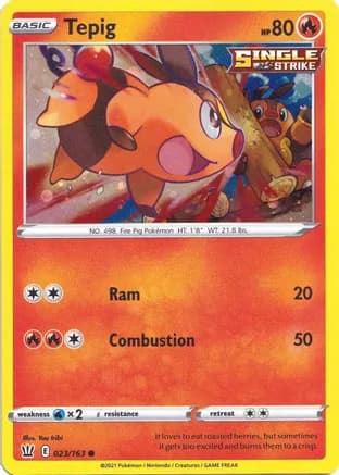 Tepig - 023/163 (Cosmos Holo) — Miscellaneous Cards & Products