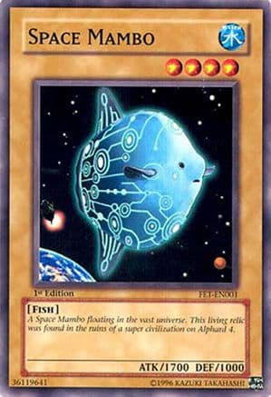 Space Mambo — Flaming Eternity Yu-Gi-Oh! card by KAZUKI TAKAHASHI