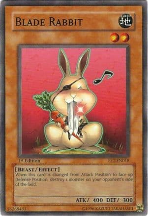 Blade Rabbit — Flaming Eternity Yu-Gi-Oh! card by KAZUKI TAKAHASHI