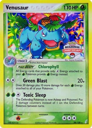 Venusaur - 28/100 (Regional Championships) — League & Championship Cards Pokémon TCG card by Ken Sugimori