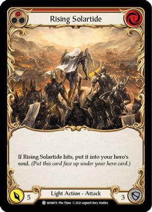 Rising Solartide (Red) — Monarch Flesh and Blood card by Honors Est Haan