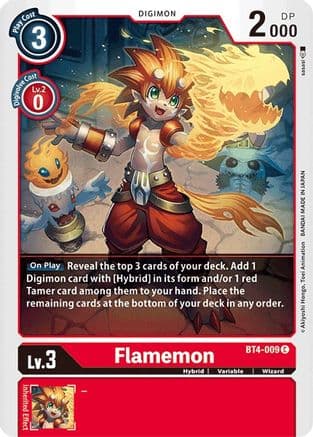 Flamemon — Great Legend Digimon Card Game card by Akiyoshi Hongo, Toei Animation