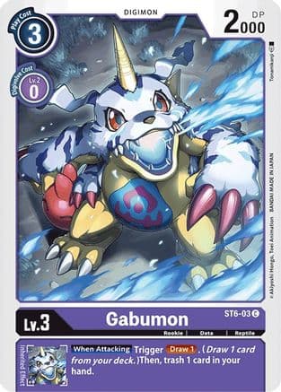 Gabumon — Starter Deck 06: Venomous Violet Digimon Card Game card by Tonamikanji