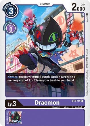Dracmon — Starter Deck 06: Venomous Violet Digimon Card Game card by yuukic.