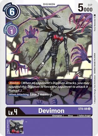 Devimon — Starter Deck 06: Venomous Violet Digimon Card Game card by Kenji Watanabe