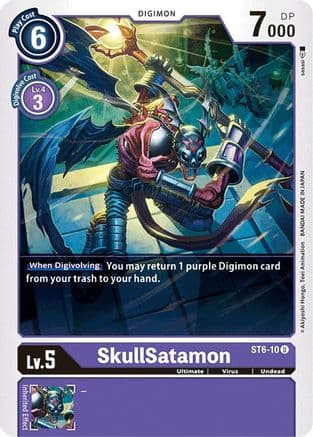 SkullSatamon — Starter Deck 06: Venomous Violet Digimon Card Game card by Akiyoshi Hongō, Toei Animation