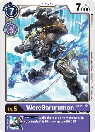 WereGarurumon — Starter Deck 06: Venomous Violet Digimon Card Game card by Tonamikanji