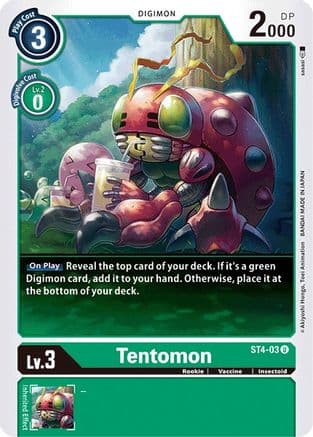 Tentomon — Starter Deck 04: Giga Green Digimon Card Game card by sasasi