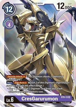 CresGarurumon — Starter Deck 06: Venomous Violet Digimon Card Game card by Akiyoshi Hongo, Toei Animation