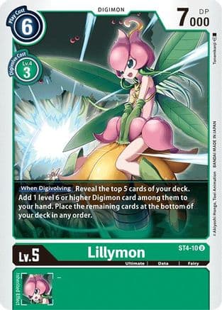 Lillymon — Starter Deck 04: Giga Green Digimon Card Game card by Tonamikanji