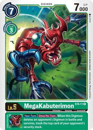 MegaKabuterimon — Starter Deck 04: Giga Green Digimon Card Game card by sasasi