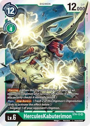 HerculesKabuterimon — Starter Deck 04: Giga Green Digimon Card Game card by Akiyoshi Hongo, Toei Animation