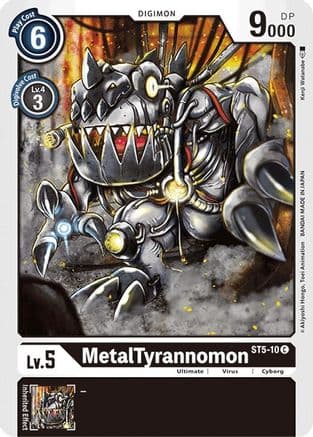 MetalTyrannomon — Starter Deck 05: Machine Black Digimon Card Game card by Kenji Watanabe