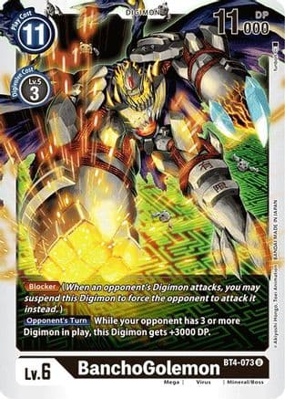 BanchoGolemon — Great Legend Digimon Card Game card by Akiyoshi Hongo, Toei Animation, BANDAI MADE IN JAPAN