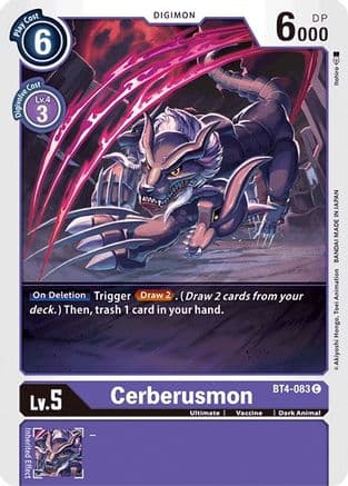 Cerberusmon — Great Legend Digimon Card Game card by Akiyoshi Honga, Toei Animation