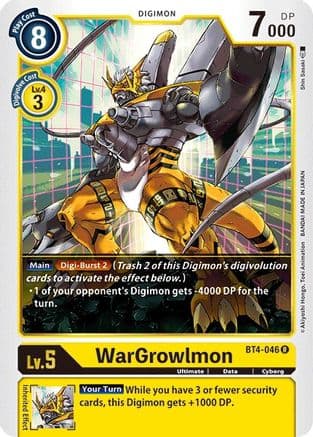 WarGrowlmon — Great Legend Digimon Card Game card by Shin Sasaki