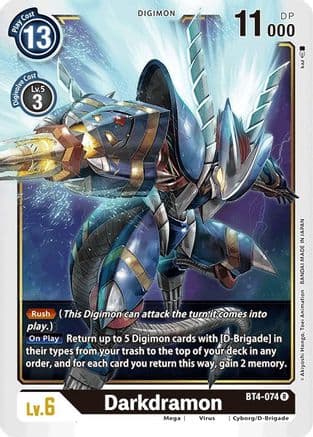 Darkdramon — Great Legend Digimon Card Game card by kaz