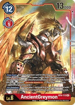AncientGreymon (Alternate Art) — Great Legend Digimon Card Game card by Naoki Nishi