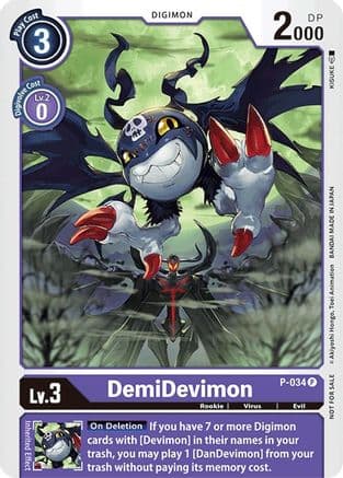 DemiDevimon - P-034 — Digimon Promotion Cards Digimon Card Game card by KISUKE