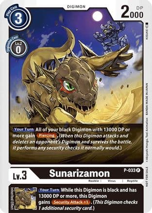 Sunarizamon - P-033 (Great Legend Power Up Pack) — Digimon Promotion Cards