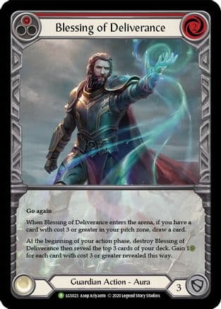 Blessing of Deliverance (Red) - LGS023 — Flesh and Blood: Promo Cards