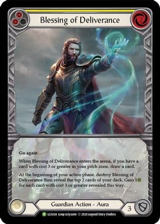 Blessing of Deliverance (Yellow) - LGS024 — Flesh and Blood: Promo Cards