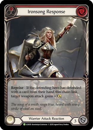 Ironsong Response (Red) - LGS029 — Flesh and Blood: Promo Cards Flesh and Blood card by Anastasiya Grintsova